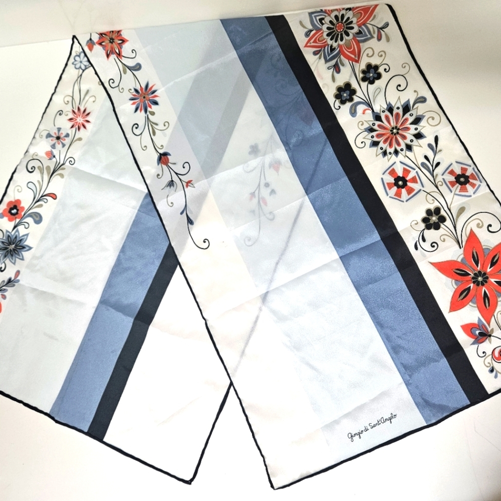 Vintage Giorgio di Sant' Angelo Sally Gee Scarf 15"x44" Japan
